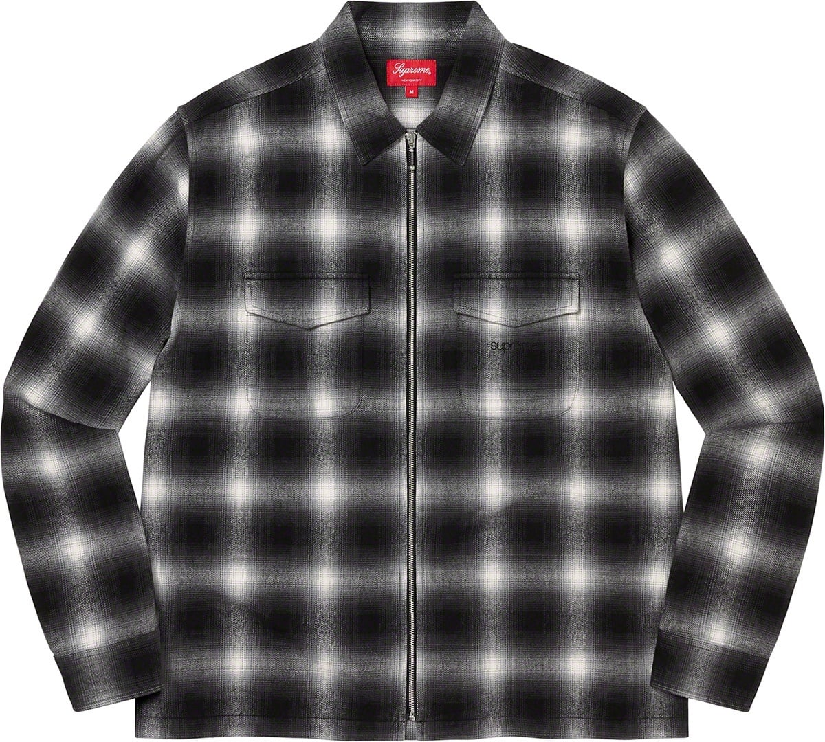 Shadow Plaid Flannel Zip Up Shirt view 2